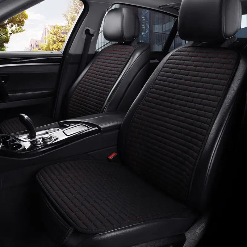 Car Seat Cover Front/Rear Flax Seat Protect Cushion Automobile Seat Covers Mat Protect Pad Car Covers