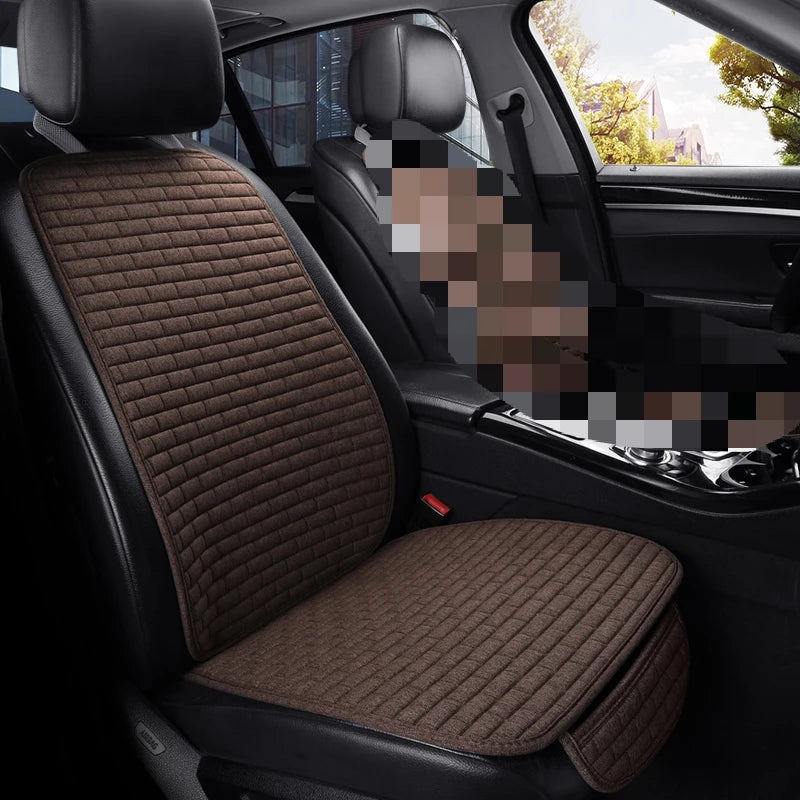 Car Seat Cover Front/Rear Flax Seat Protect Cushion Automobile Seat Covers Mat Protect Pad Car Covers