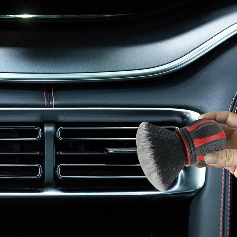 Car Detailing Brushes with Storage Rack Covers Soft Bristles Auto Interior Dust Cleaner Car Detail Brush Cleaning Detail Tool