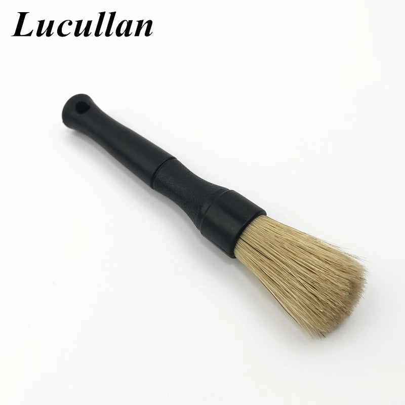 Super Dense Natural Boar Premium Detailing Brushes for Car Dashboard Wheels Grille Emblem Cleaning