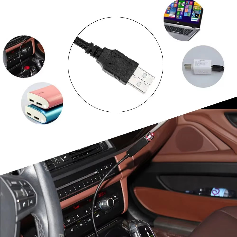 1Pcs Mini LED Car Roof Star Night Light Projector Atmosphere Galaxy Light USB Decoration Car Accessories Decor Interior