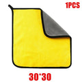 1/2/6/10Pcs Microfiber Cleaning Towel Thicken Soft Drying Cloth Car Body Washing Towels Double Layer Clean Rags Car Accessories