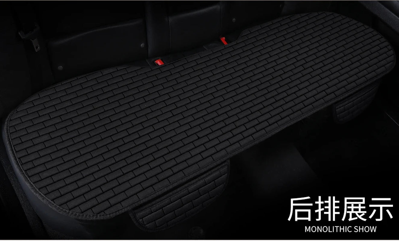 Car Seat Cover Front/Rear Flax Seat Protect Cushion Automobile Seat Covers Mat Protect Pad Car Covers