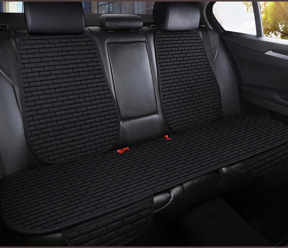Car Seat Cover Front/Rear Flax Seat Protect Cushion Automobile Seat Covers Mat Protect Pad Car Covers