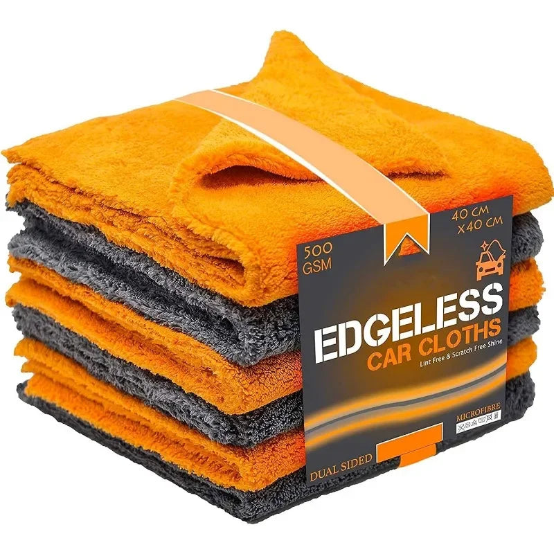 Microfiber Car Thicken Towels Soft Plush Super Absorbent Edgeless Cloth Car Wash Detailing Rags Drying Towels