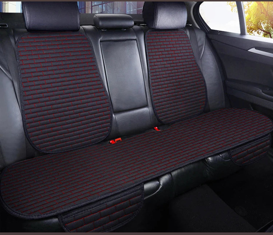 Car Seat Cover Front/Rear Flax Seat Protect Cushion Automobile Seat Covers Mat Protect Pad Car Covers