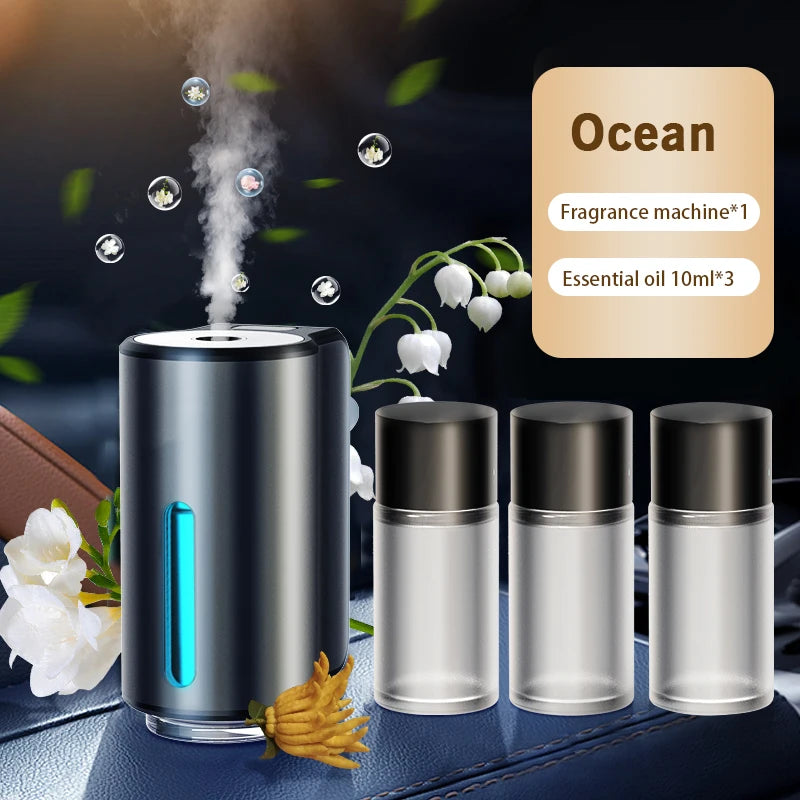 Smart Car Fragrance Diffuser Automobile Aromatherapy Air Freshener Car Interior Deodorizer Light Scent Start Stop Aromatherapy