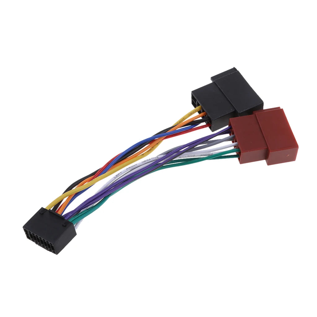 Car Radio Sound Adapter Cable 16 Pin ISO Socket for Kenwood / JVC ISO Standard Line Beam Car Electronics Accessories