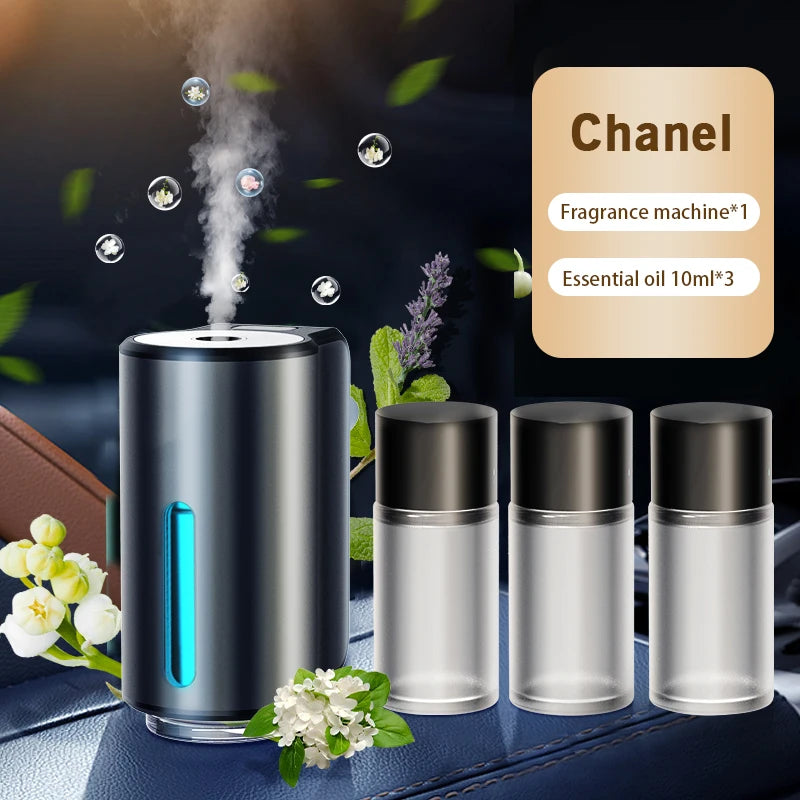 Smart Car Fragrance Diffuser Automobile Aromatherapy Air Freshener Car Interior Deodorizer Light Scent Start Stop Aromatherapy
