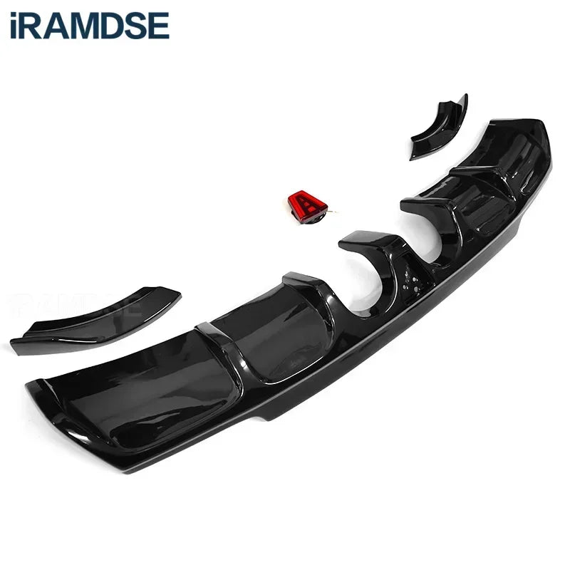 Carbon Paint Rear Diffuser for Golf R MK6 2008-2012 Car Body Kit Lip R20 Bumper Spoiler Plastic Splitter