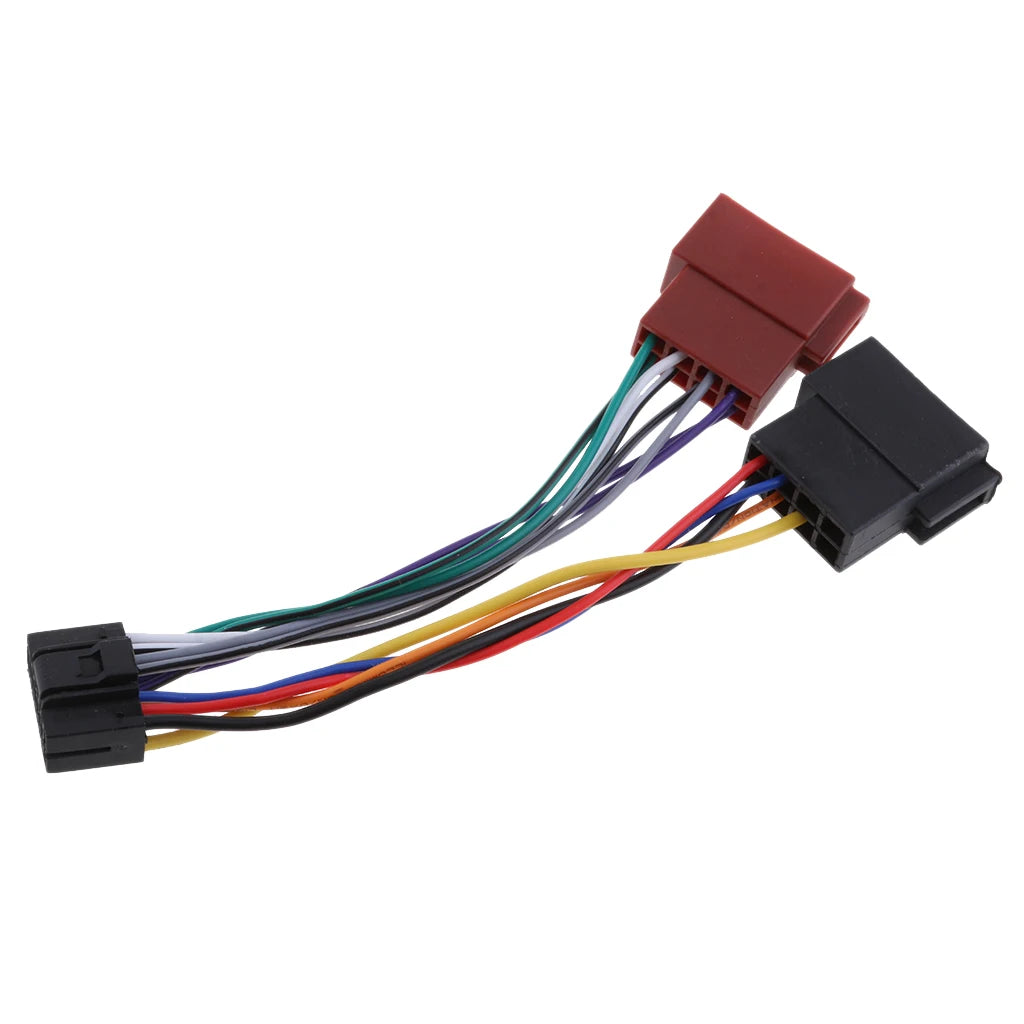 Car Radio Sound Adapter Cable 16 Pin ISO Socket for Kenwood / JVC ISO Standard Line Beam Car Electronics Accessories