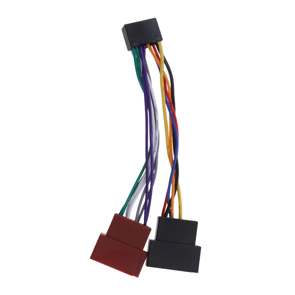Car Radio Sound Adapter Cable 16 Pin ISO Socket for Kenwood / JVC ISO Standard Line Beam Car Electronics Accessories