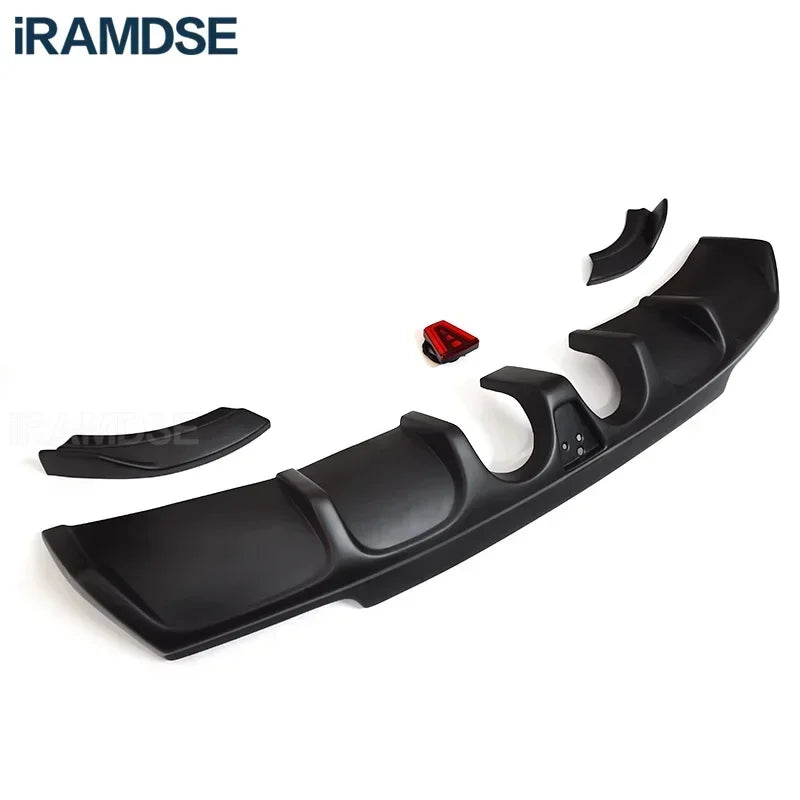 Carbon Paint Rear Diffuser for Golf R MK6 2008-2012 Car Body Kit Lip R20 Bumper Spoiler Plastic Splitter