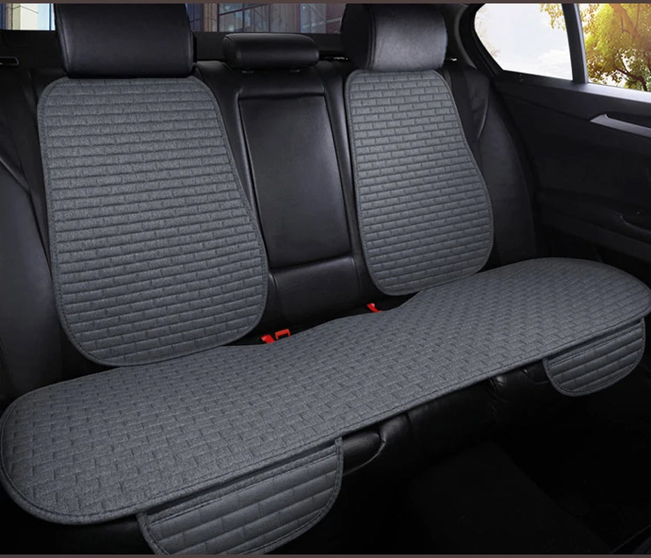 Car Seat Cover Front/Rear Flax Seat Protect Cushion Automobile Seat Covers Mat Protect Pad Car Covers