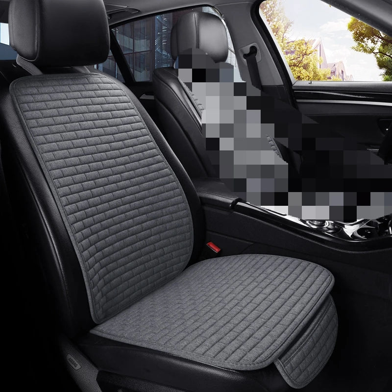 Car Seat Cover Front/Rear Flax Seat Protect Cushion Automobile Seat Covers Mat Protect Pad Car Covers