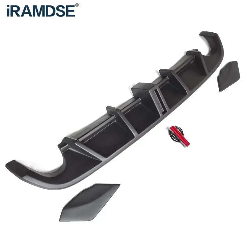 Carbon Paint Rear Diffuser for Golf MK6 GTI 2008-2013 Year Glossy Black Car Body Kit Lip Bumper Spoiler Plastic Splitter