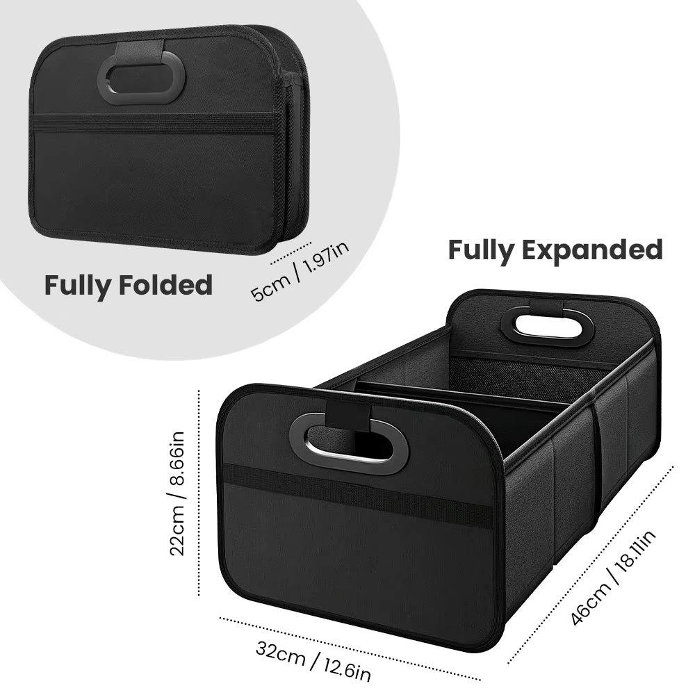 35L Foldableable Portable Car Storage Box Car Storage Box Car Truck Trunk Storage Box Camping Style Outing Storage Box Space-Saving Multi-Functional Storage Box