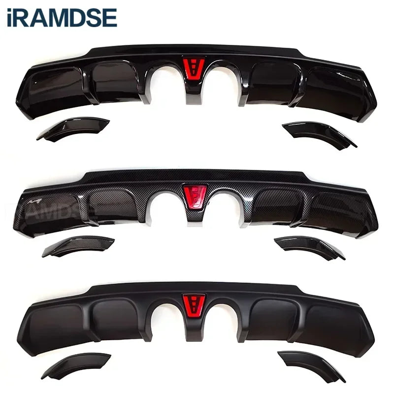 Carbon Paint Rear Diffuser for Golf R MK6 2008-2012 Car Body Kit Lip R20 Bumper Spoiler Plastic Splitter
