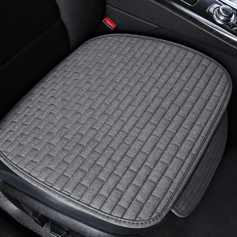 Car Seat Cover Front/Rear Flax Seat Protect Cushion Automobile Seat Covers Mat Protect Pad Car Covers