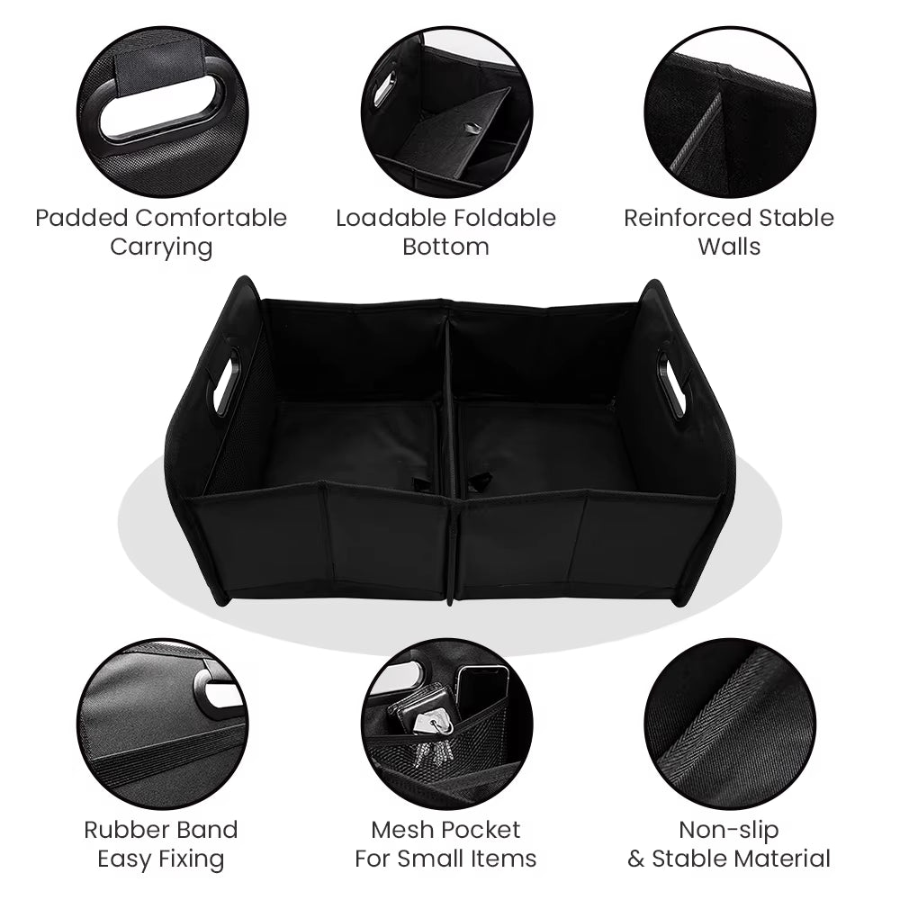 35L Foldableable Portable Car Storage Box Car Storage Box Car Truck Trunk Storage Box Camping Style Outing Storage Box Space-Saving Multi-Functional Storage Box
