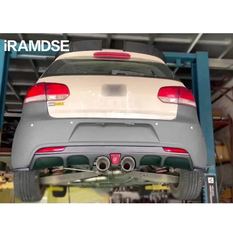 Carbon Paint Rear Diffuser for Golf R MK6 2008-2012 Car Body Kit Lip R20 Bumper Spoiler Plastic Splitter
