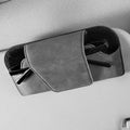 Car Storage Tools Sun Visor Glasses Holder Multi-Functional Cowhide Car Storage Box Wear-Resistant Sunshade Plate Organizer