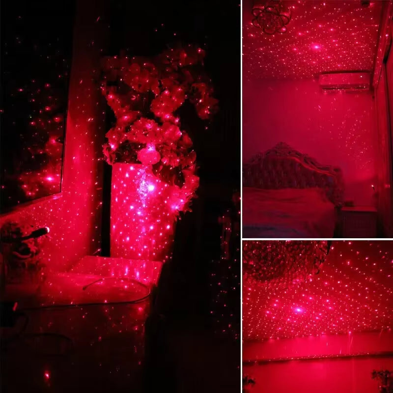 1Pcs Mini LED Car Roof Star Night Light Projector Atmosphere Galaxy Light USB Decoration Car Accessories Decor Interior