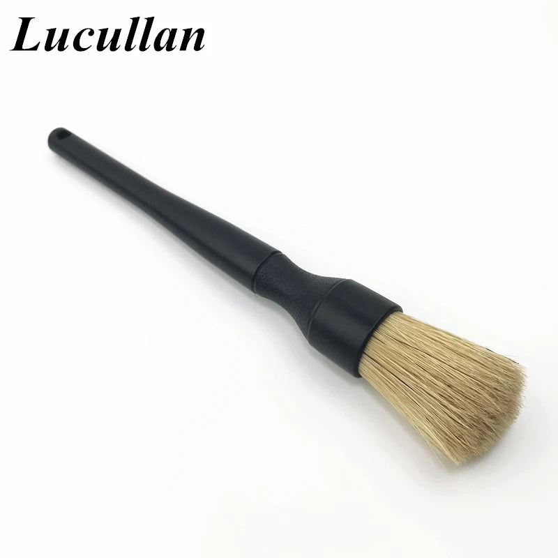 Super Dense Natural Boar Premium Detailing Brushes for Car Dashboard Wheels Grille Emblem Cleaning