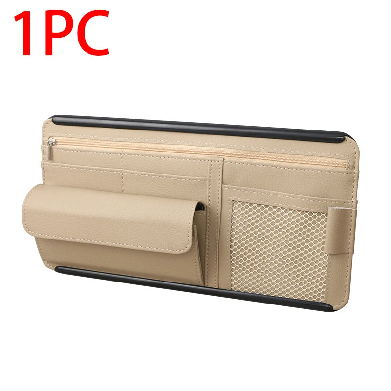 Car Sun Visor Glasses Storage Bag Interior Auto Sunshade Plate Sunglasses Organizer for Card Sunglasses Holder Car Accessories