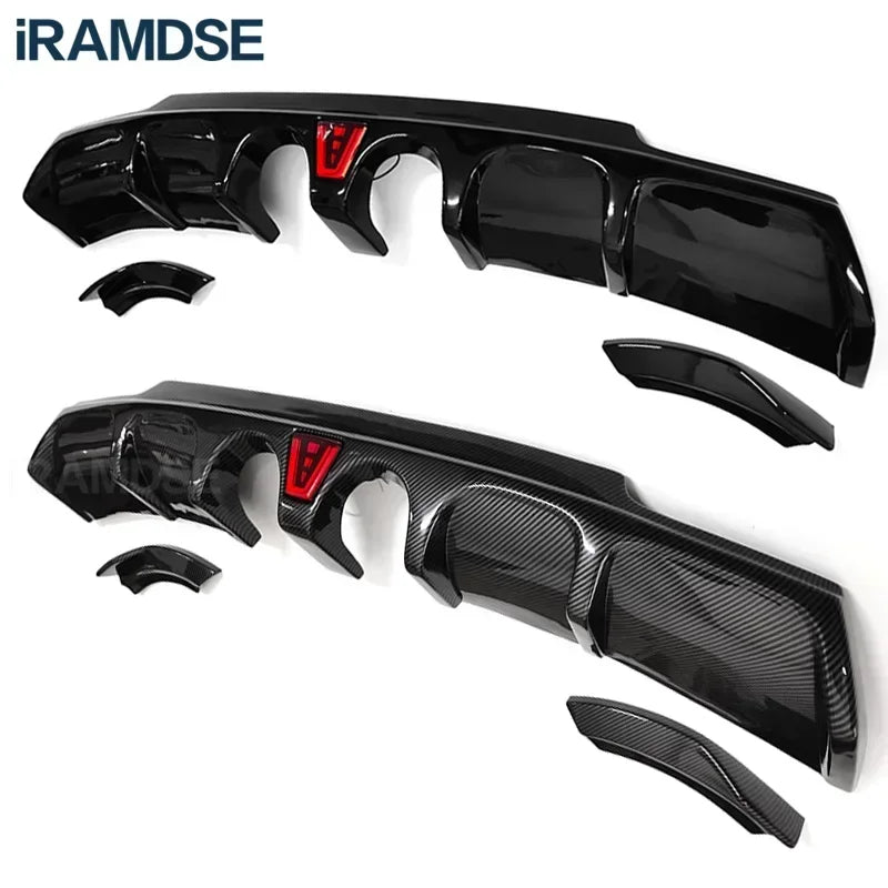 Carbon Paint Rear Diffuser for Golf R MK6 2008-2012 Car Body Kit Lip R20 Bumper Spoiler Plastic Splitter