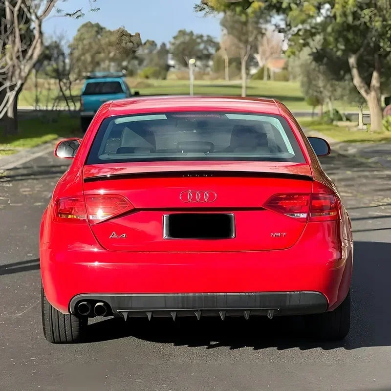 For Audi A4 S4 B8 B8.5 Sedan 2009-2016 Car Rear Roof Spoiler Wing Rear Trunk Boot Lip Cap Spoiler Trim Car Body Kit Accessories