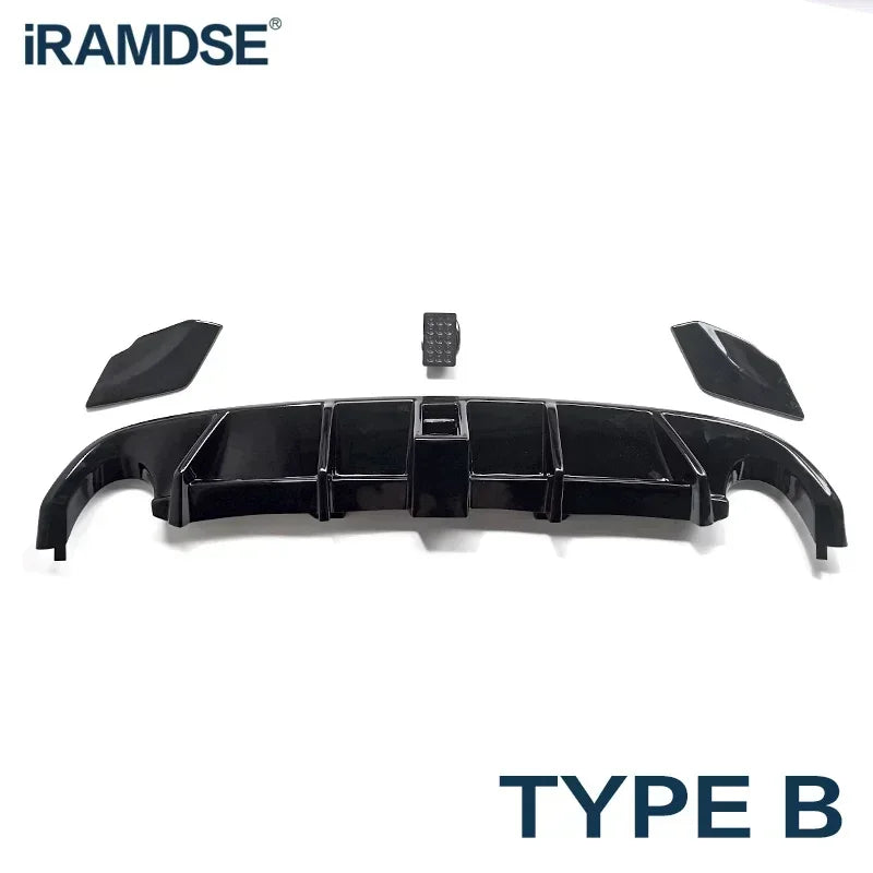 Carbon Paint Rear Diffuser for Golf MK6 GTI 2008-2013 Year Glossy Black Car Body Kit Lip Bumper Spoiler Plastic Splitter