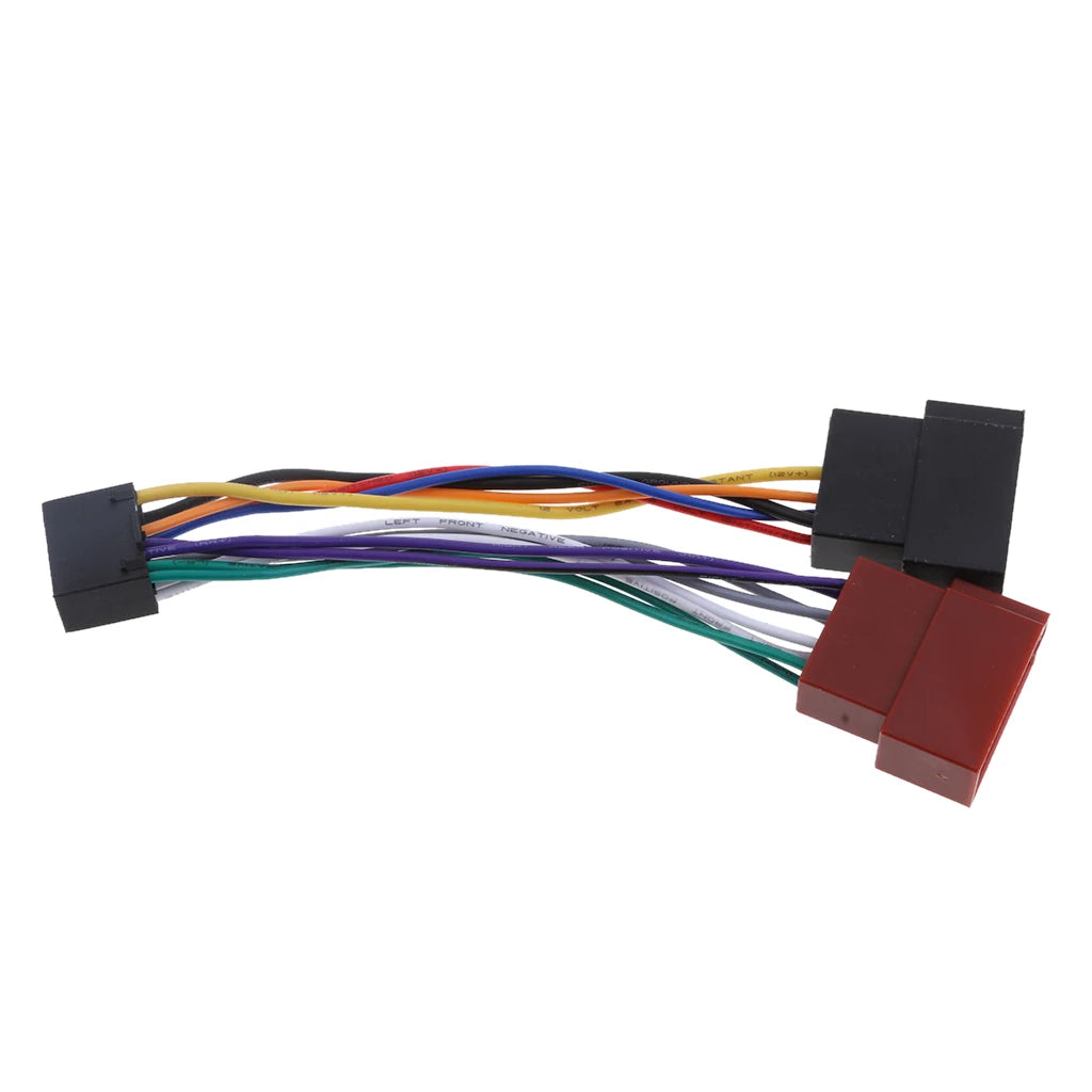 Car Radio Sound Adapter Cable 16 Pin ISO Socket for Kenwood / JVC ISO Standard Line Beam Car Electronics Accessories