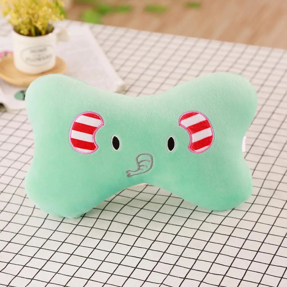 Car Neck Pillow Cartoon Cute Animal Travel Pillow Car Seat Cushion Cover Neck Support Headrest Interior Accessories