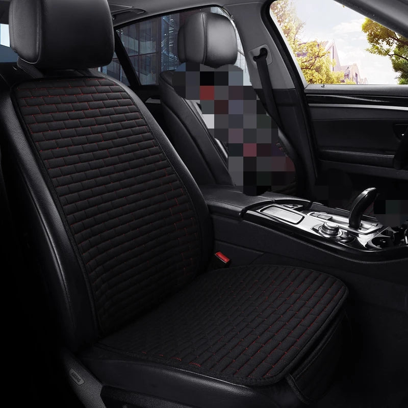 Car Seat Cover Front/Rear Flax Seat Protect Cushion Automobile Seat Covers Mat Protect Pad Car Covers