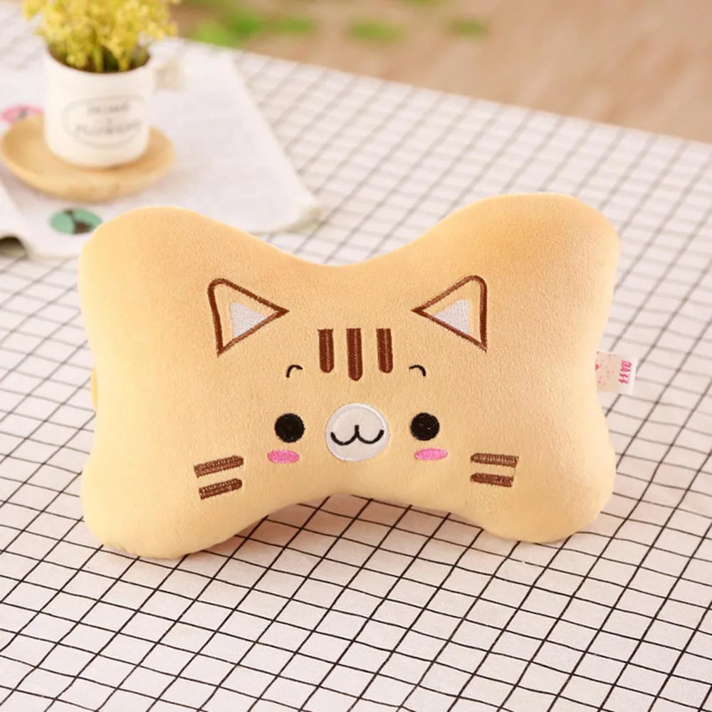 Car Neck Pillow Cartoon Cute Animal Travel Pillow Car Seat Cushion Cover Neck Support Headrest Interior Accessories