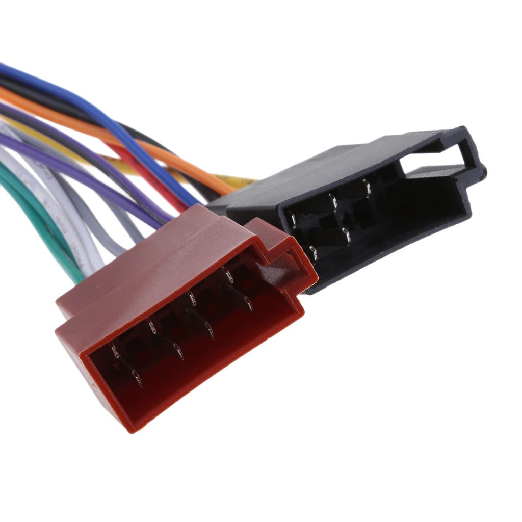 Car Radio Sound Adapter Cable 16 Pin ISO Socket for Kenwood / JVC ISO Standard Line Beam Car Electronics Accessories