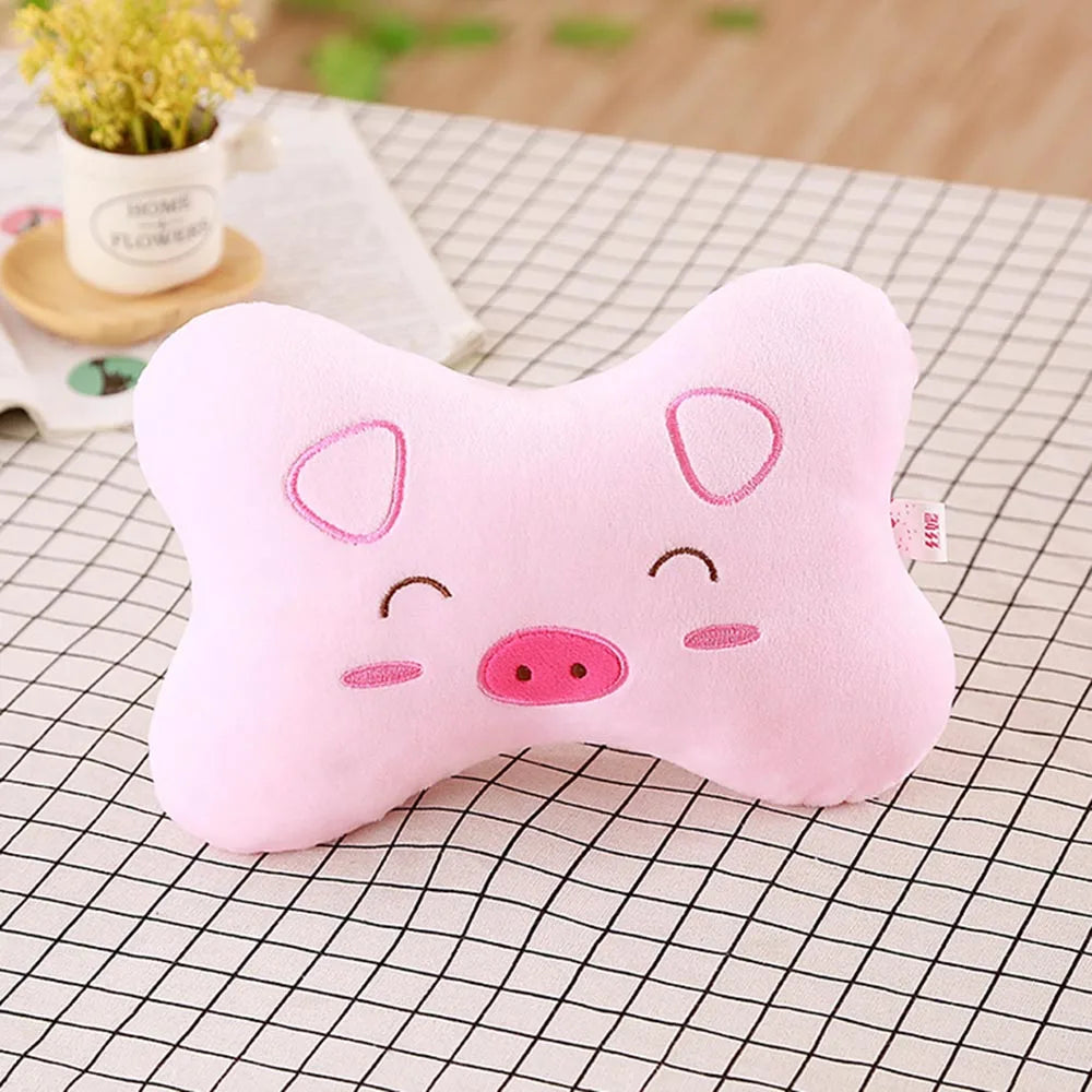 Car Neck Pillow Cartoon Cute Animal Travel Pillow Car Seat Cushion Cover Neck Support Headrest Interior Accessories